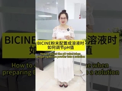 ¿Cómo ajustar el valor de pH al configurar el polvo de BICINA en una solución tampón?